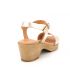 Sandale cuir Kaola platine ( doré ) petit talon confortable semelle mémoire de formes