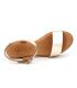 Sandale Kaola platine ( doré ) petit talon confortable semelle mémoire de formes
