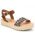 Kaola sandale 3483 léopard, nus-pieds confortables pour femmes