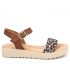 Chaussures Kaola 3483 léopard, sandales confortables pour femmes
