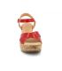 Sandale nus-pieds talon Kaola 472 Altamira en cuir rouge vernis pour femmes