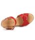 Sandale confort Kaola 472 Altamira en cuir rouge vernis pour femmes