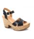 Sandale Kaola 472 Altamira en cuir noir vernis pour femmes