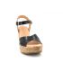 Kaola 472 Altamira sandale confortable en cuir noir vernis pour femmes