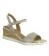  Marco Tozzi 28724 22 beige, sandale cuir confortable petit compensé