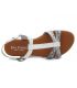 Sandale cuir Eva Frutos 9184 blanc serpent, nu pieds Salomé confortable pour femmes