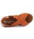 Eva Frutos 714 corail sandale plateforme spécial pieds sensibles pour femmes