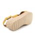 Chaussures Eva Frutos 714 jaune, sandale plateforme spécial pieds sensibles brides croisées en cuir pour femmes