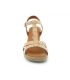 Eva Frutos 932 beige sandale en cuir pour femmes, pieds sensibles