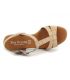 Chaussures Eva Frutos 932 beige sandale en cuir pour femmes, spécial pieds sensibles