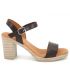 Nu pieds Eva Frutos 990 marron , sandale à talon en cuir mode et confortable