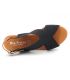 Nu-pieds Eva Frutos 416 noir, sandale brides croisées super confort pour femmes