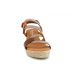 Sandale Eva Frutos 428 en cuir marron, fermeture velcros
