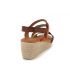 Sandale Eva Frutos 428 en cuir marron, fermeture velcros