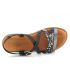 Sandales Carla Tortosa 10112 noir Multi, nu pieds cuir confort pour femmes