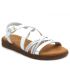 Sandales Carla Tortosa 10112 blanc Multi, nu pieds en cuir confortables pour femmes