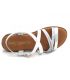 Chaussure Carla Tortosa 10112 blanc Multi, nu pieds en cuir confortables pour femmes