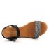 Carla Tortosa 14110 noir, sandale à plateforme semelle gel confortable