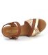 Sandale compensée pour femmes, Carla Tortosa 82037 marron multi 