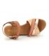 Nu-pieds compensée Carla Tortosa 82037 en cuir rose multi pour femmes