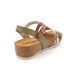 Chaussures cuir naturel, Carla Tortosa 27006 Kaki multi, sandale anatomique bio pour femmes