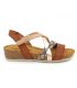 Nu-pieds femmes Carla Tortosa 27006 marron multi, sandale anatomique 
