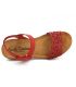 Chaussures Carla Tortosa 27149 rouge, nu pieds semelle anatomique pour femmes