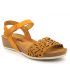 Sandales bio Carla Tortosa 27149 jaune moutarde, chaussures pour pieds sensibles.