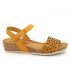 Sandales bio Carla Tortosa 27149 jaune moutarde, chaussures pour pieds sensibles.