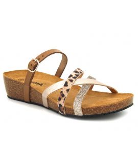 Emma Shoes mules petit compensé 8956 Combi léopard