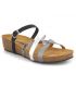 Emma Shoes mules 8956 Combi multi serpent et noir, petit compensé confortable 