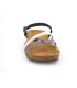 Emma mules 8956 Combi multi serpent et noir, petit compensé confortable 