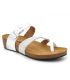 Tong Emma shoes 8966 Boa argenté, passe orteil confort pour femmes