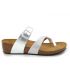 Tong Emma shoes 8966 Boa argenté, passe orteil confort pour femmes