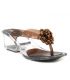 Tongs Emma Shoes Paris bronze, talon transparent pour femmes
