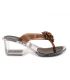 Tongs Emma Shoes Paris bronze, talon transparent pour femmes