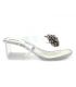 Tongs talon Emma Shoes Paris argent transparentes pour femmes