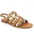 Les Tropéziennes par M Belarbi Haniac beige leopard, sandale cuir pour femmes