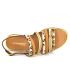 Les Tropéziennes par M Belarbi Haniac beige leopard, sandale cuir pour femmes