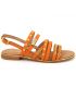 Les Tropéziennes par M Belarbi Haniac orange, sandale cuir pour femmes