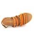 Les Tropéziennes par M Belarbi Haniac orange, sandale cuir pour femmes