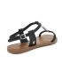 Sandale Petunia noire Chattawak pour femmes