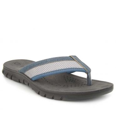 Tongs Inblu M 03 argent, entre doigt homme confortable
