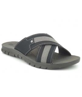 Mules Inblu M 02 noir pour hommes, semelle confoart à mousse mémoire de formes