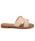 Mules Playa Kimmy beige, claquette femmes pas chers aspect crocodile