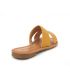 Claquette Playa collection Kimmy jaune, simili croco et dessus tige en forme de H 