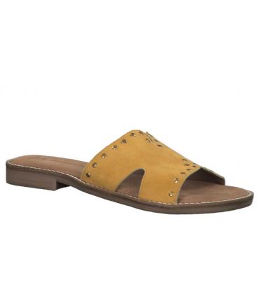 Mule H Marco Tozzi 27710-24 en cuir jaune