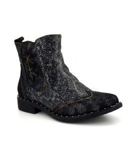 Laura Vita Cocralieo 16 noir, boots femmes fermeture zip