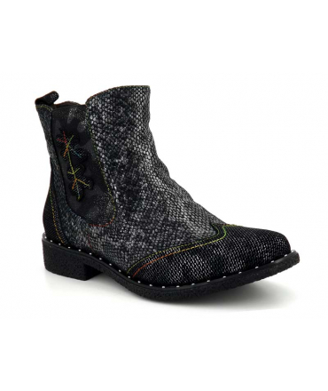 Laura Vita Cocralieo 16 noir, boots femmes fermeture zip