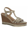 Marco Tozzi 28018-26 haut compensé en cuir beige pour femmes